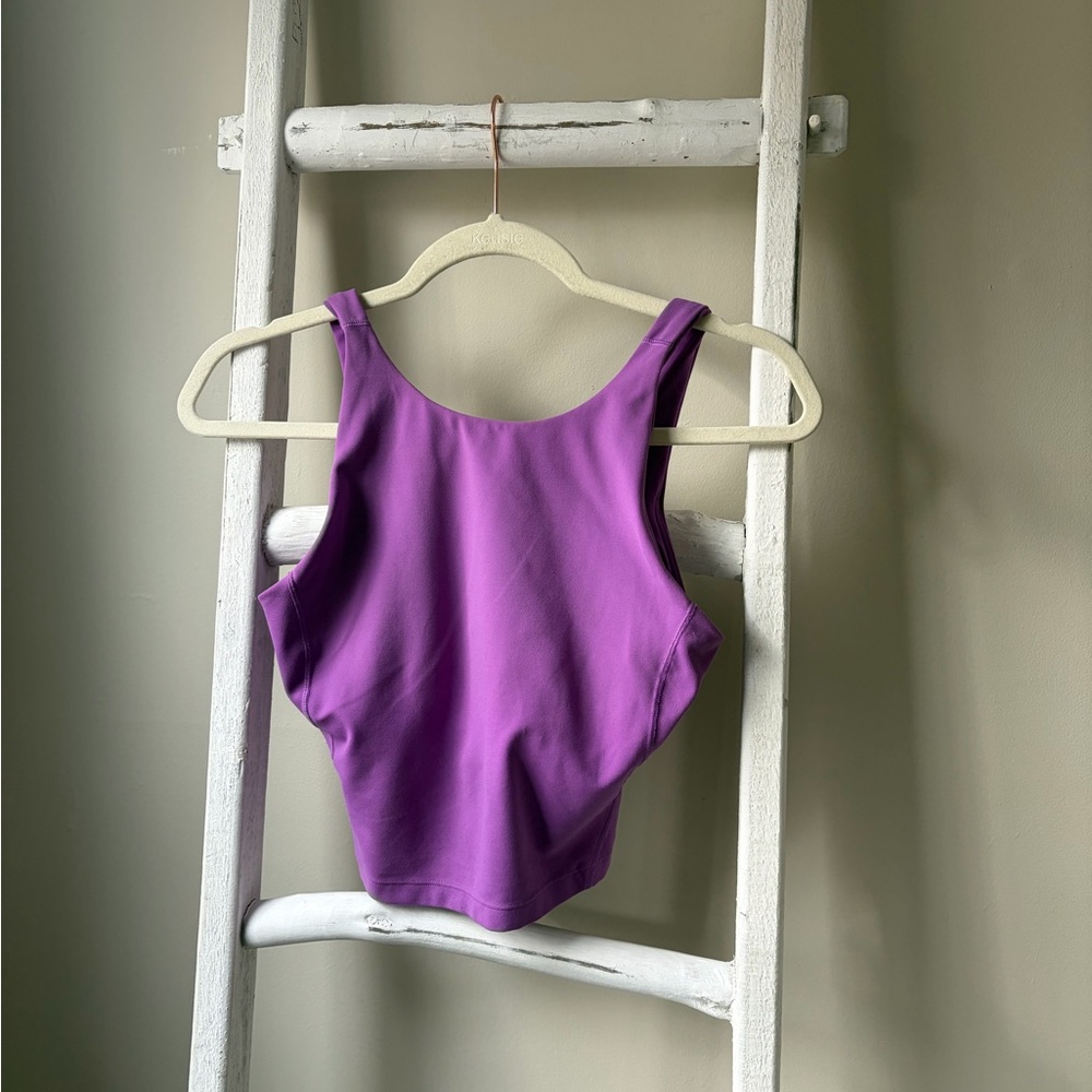 Lululemon Purple Athletic Tank Top Built-In Bra Size 6